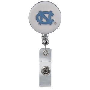 North Carolina Tar Heels White Retractable Work ID Badge Reel Holder. NCAA